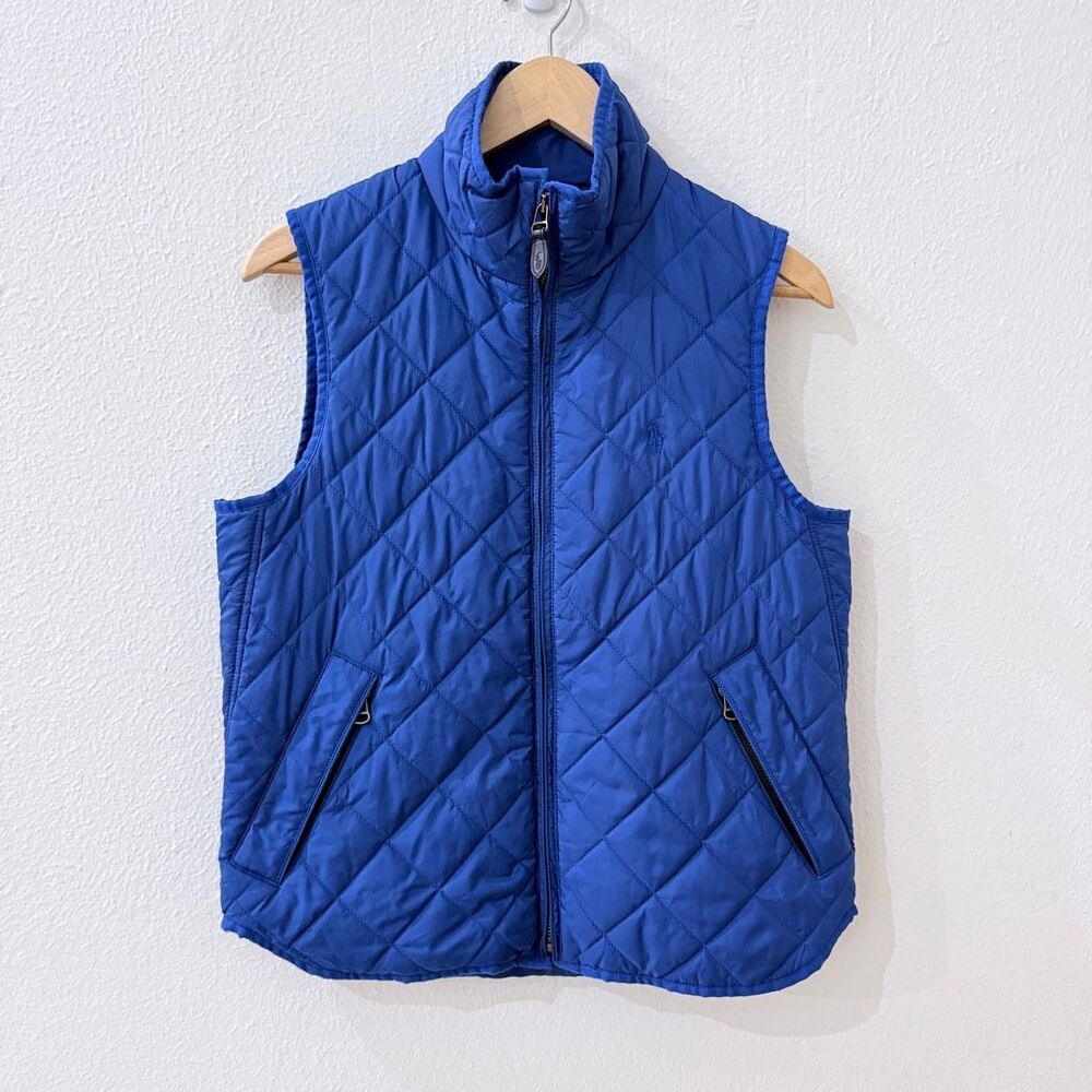 Polo Ralph Lauren Women’s Medium Blue Quilted Vest Jacket NWOT